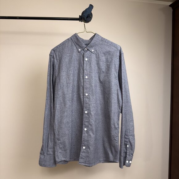 Jack & Jones Light Grey Long Sleeve Button-Up Shirt (Medium) - Picture 1 of 4